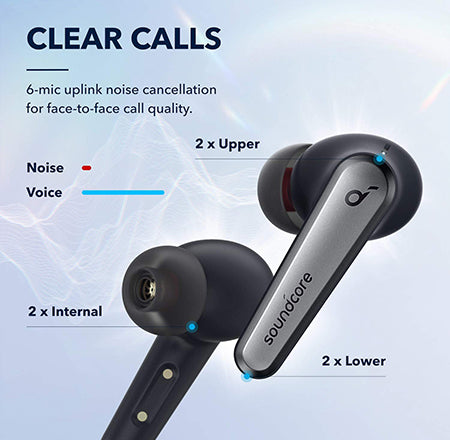 Soundcore Anker Liberty Air 2 Pro - Black with Targeted Active Noise Cancelling and PureNote Driver Technology Soundcore Anker Liberty Air 2 Pro - Black with Targeted Active Noise Cancelling and PureNote Driver Technology